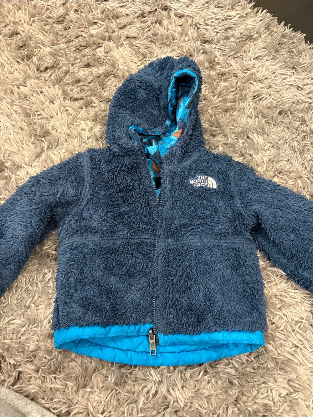 The North Face Toddler Reversible Fleece Hooded Puffer Jacket Size 2T